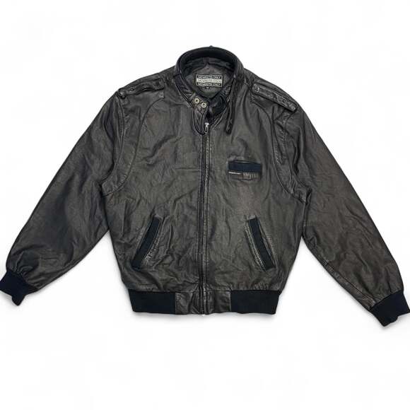 Vintage Members Only Leather Jacket Men’s Size 46 (XL) – Black Bomber Style - Picture 1 of 8
